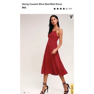 lulus going costal wine red mini dress